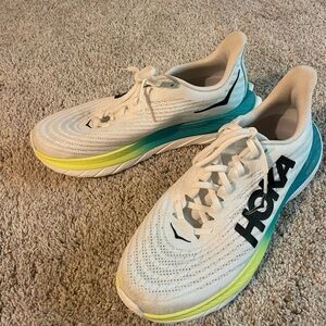 Hoka White and Black Athletic Shoes